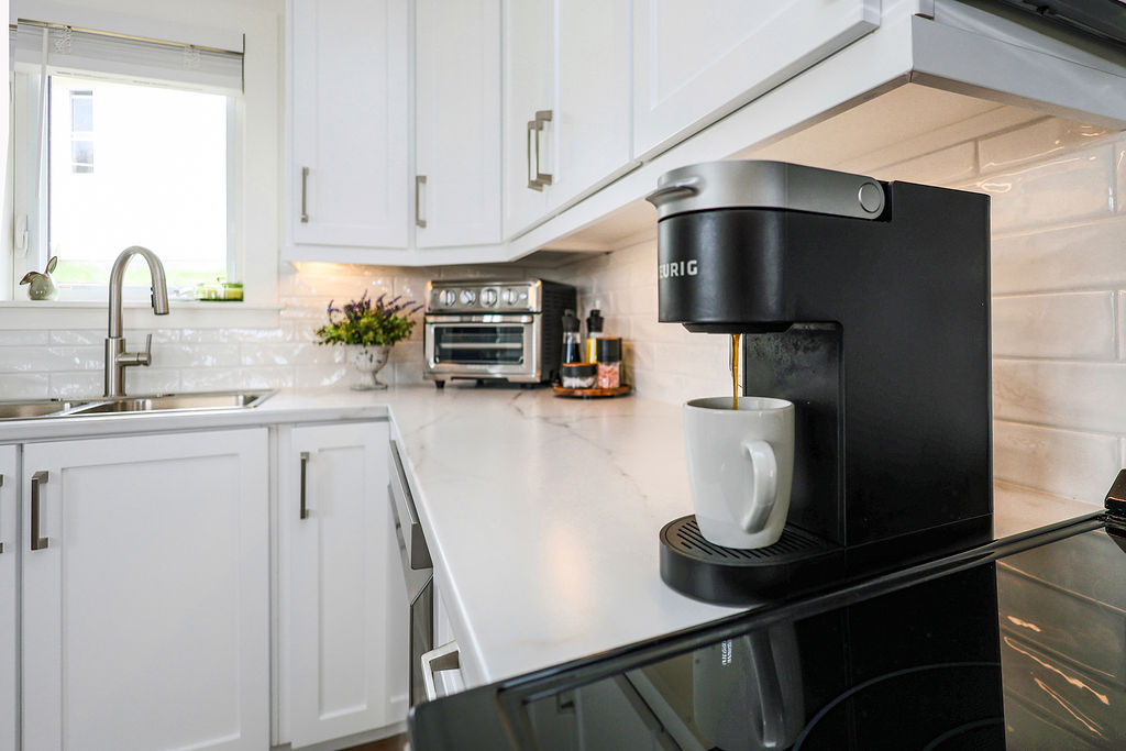 Coffee waiting in a Sensible Properties kitchen